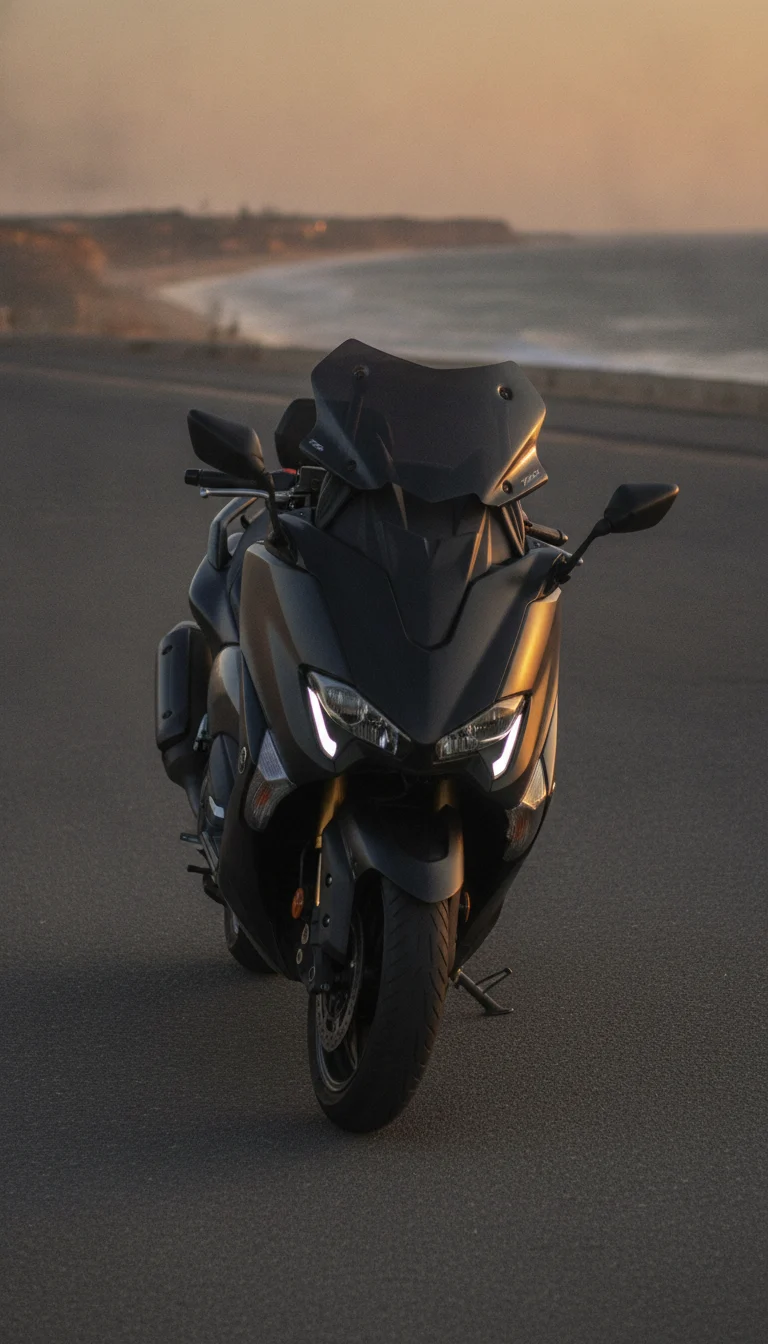 Location Yamaha TMAX 560 noir à Dakar, en bord de Corniche